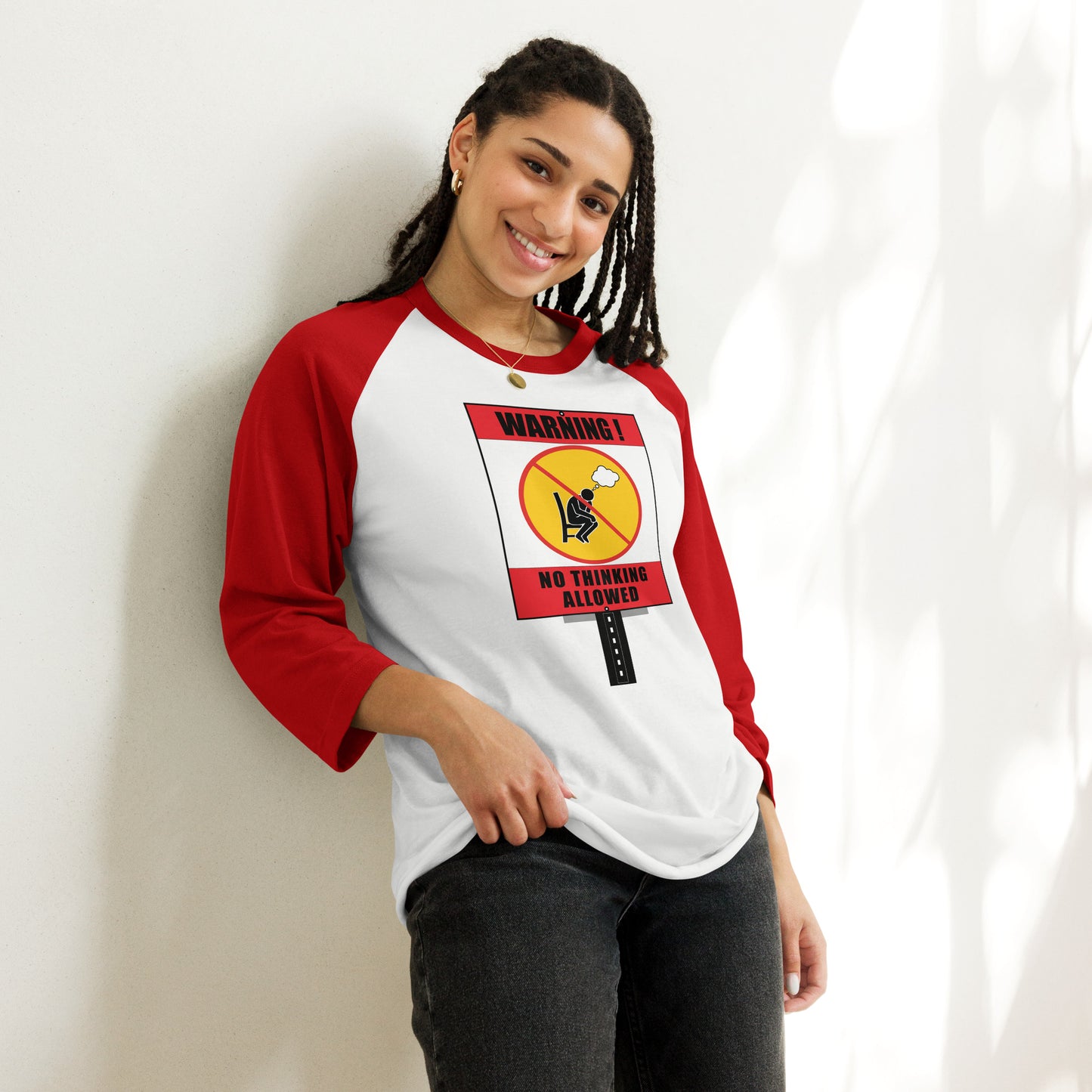 3/4 sleeve raglan shirt